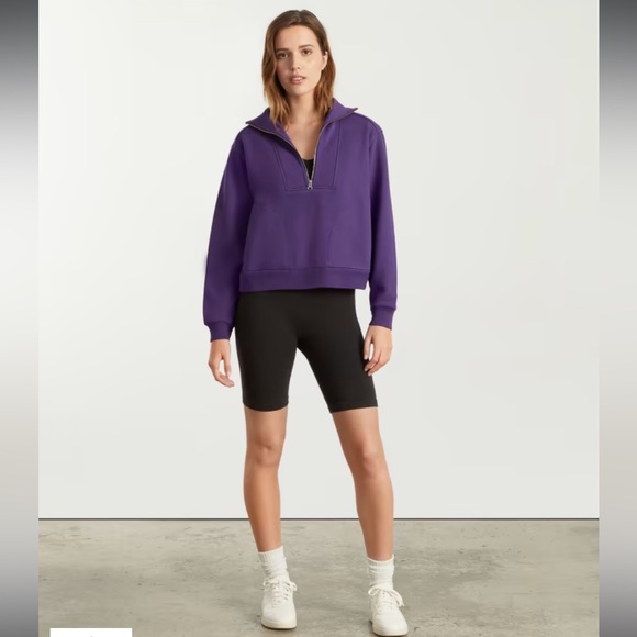 Everlane Purple The Track Half-Zip - Picture 1 of 10